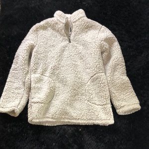 White fuzzy sweatshirt